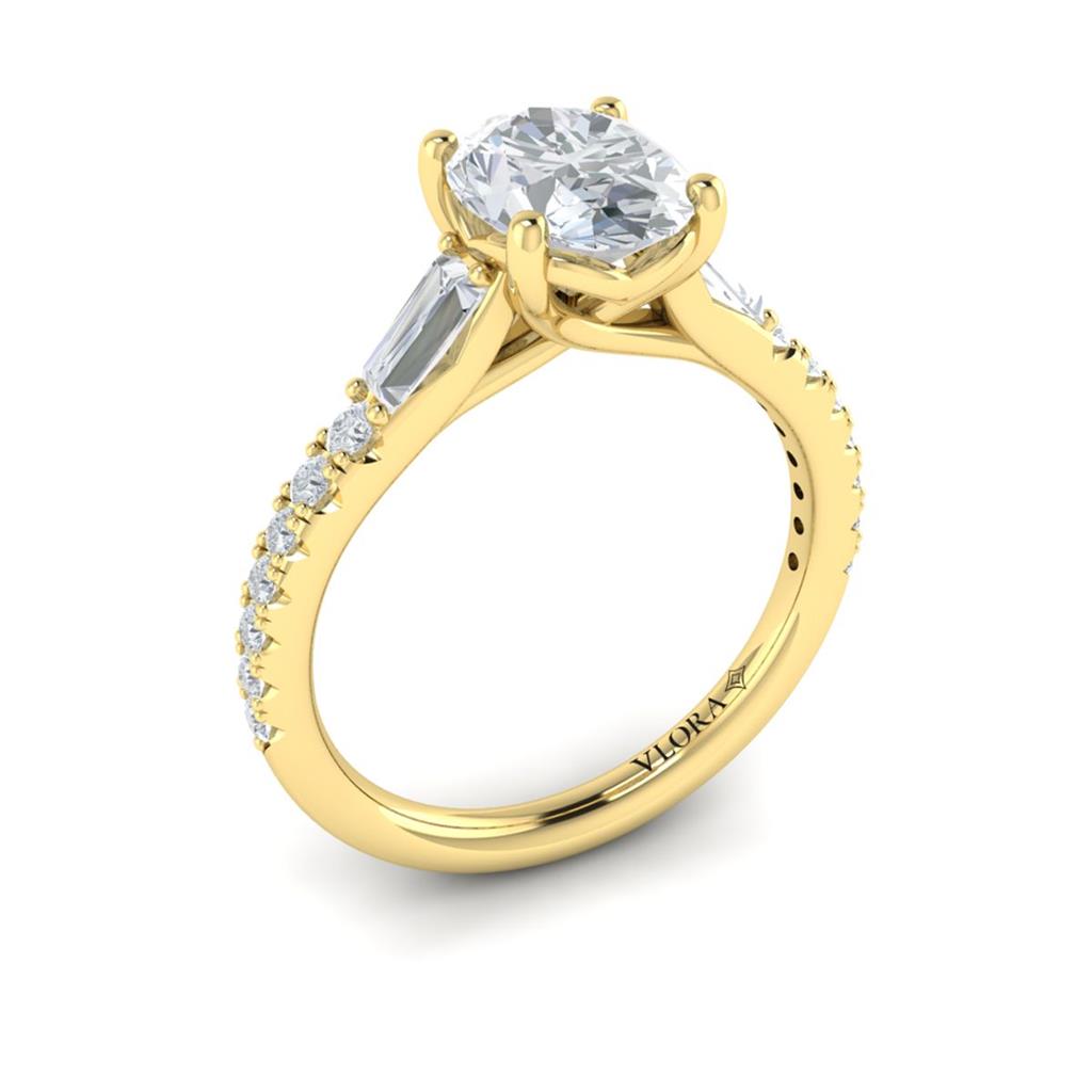 High quality 14k Yellow Gold diamond ring