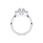 Davis Classics Halo Diamond Engagement Ring Setting in 14k White Gold