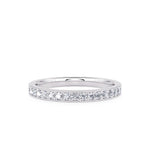 Davis Classics 14k White Gold Vintage Inspired Diamond Band with Milgrain Detail