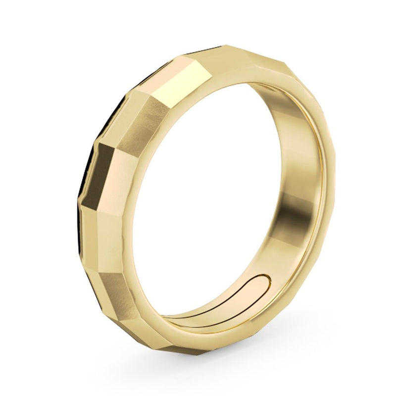 Noam Carver Men's 14k Yellow Gold Stepped Design Wedding Band