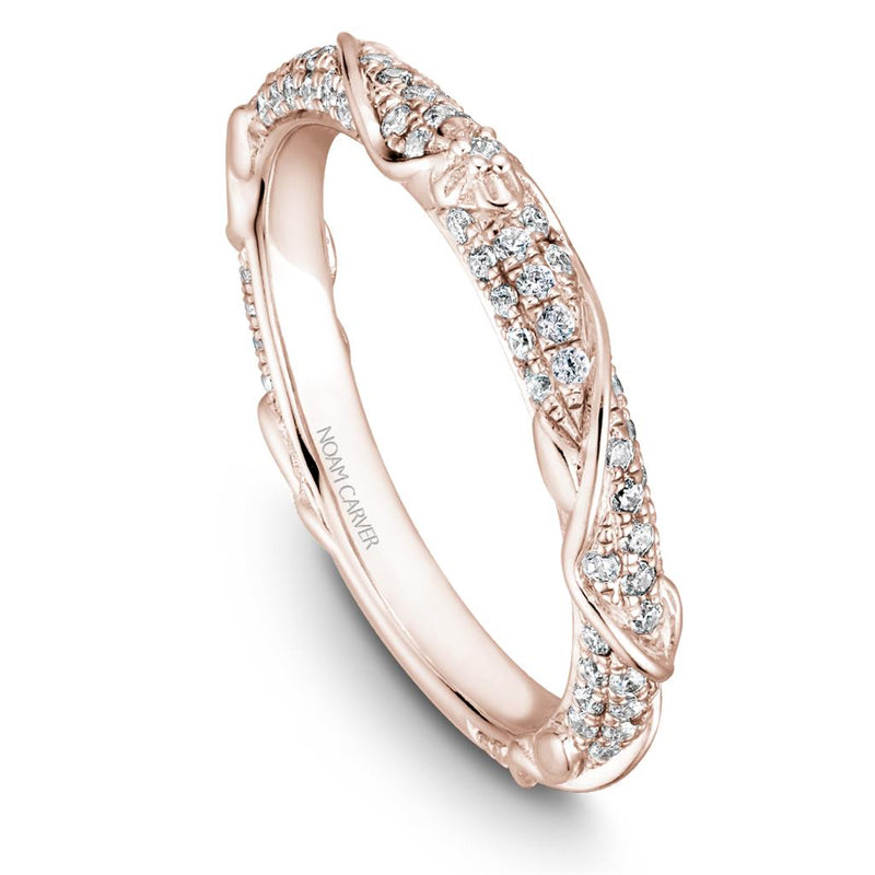 Noam Carver Women's Vintage Diamond Wedding Band in 14k Rose Gold