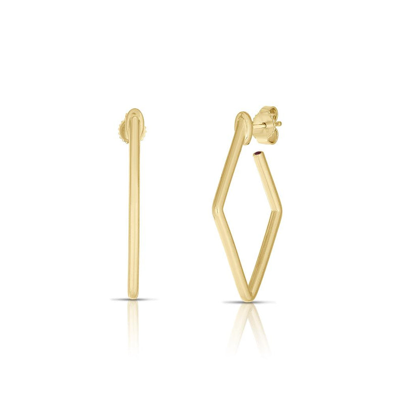 Roberto Coin 18k Yellow Gold Small Square Hoop Earrings