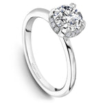 Noam Carver Hidden Halo Diamond Engagement Ring Setting in 14k White Gold