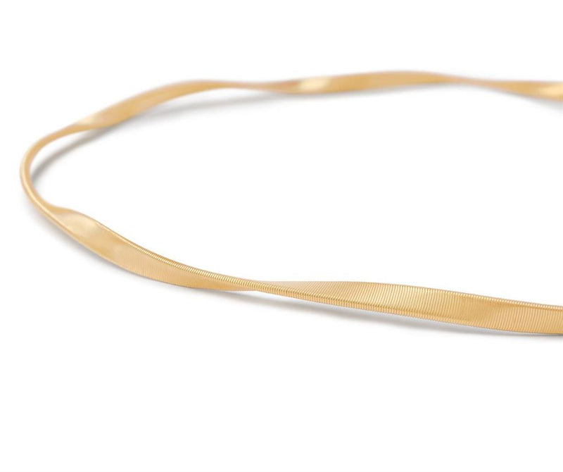 Marco Bicego 18k Yellow Gold Marrakech Supreme Collection Hand-Hammered and Twisted Necklace