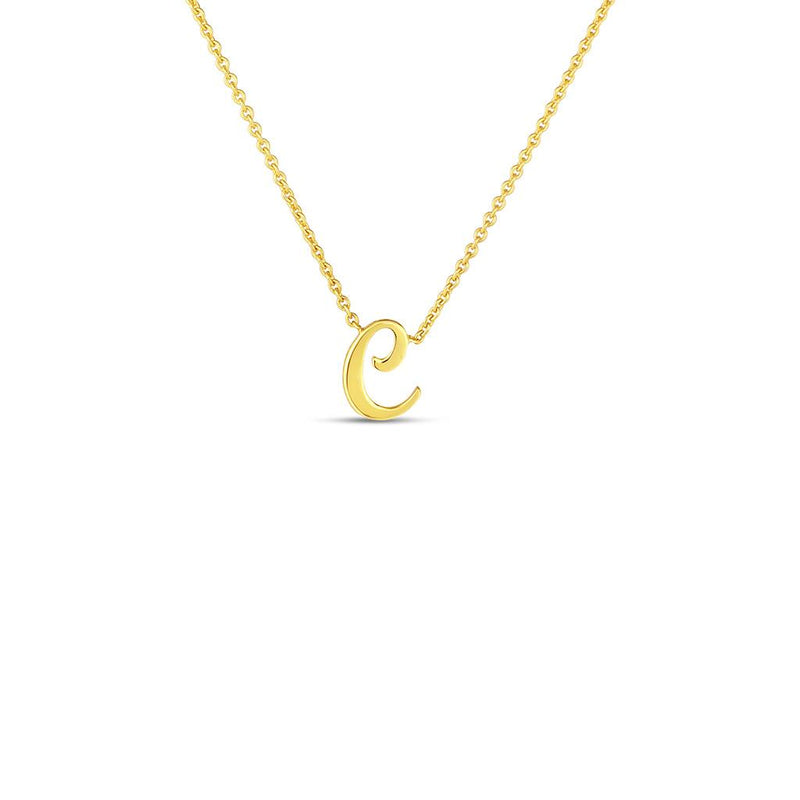 Roberto Coin 18k Yellow Gold Tiny Treasures Collection Initial C Pendant