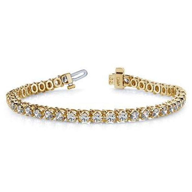 Davis Classics 14k Yellow Gold Diamond Tennis Bracelet