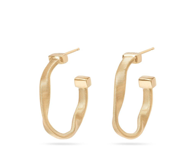 Marco Bicego 18k Yellow Gold Marrakech Hand-Hammered Small Hoop Earrings