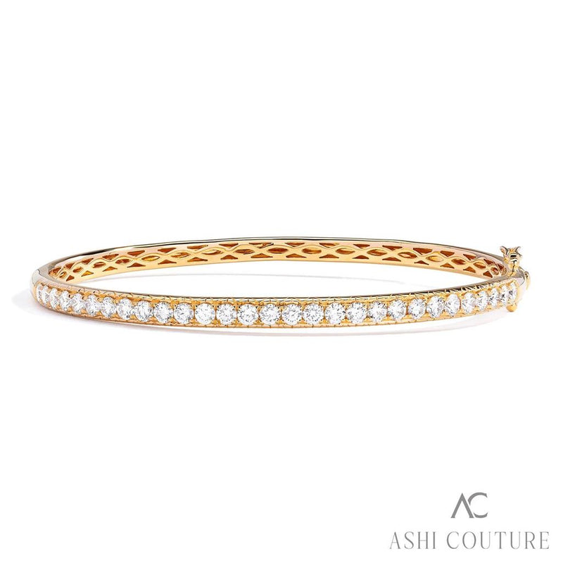 Davis Classics 18k Yellow Gold Couture Duchess Diamond Bangle Bracelet