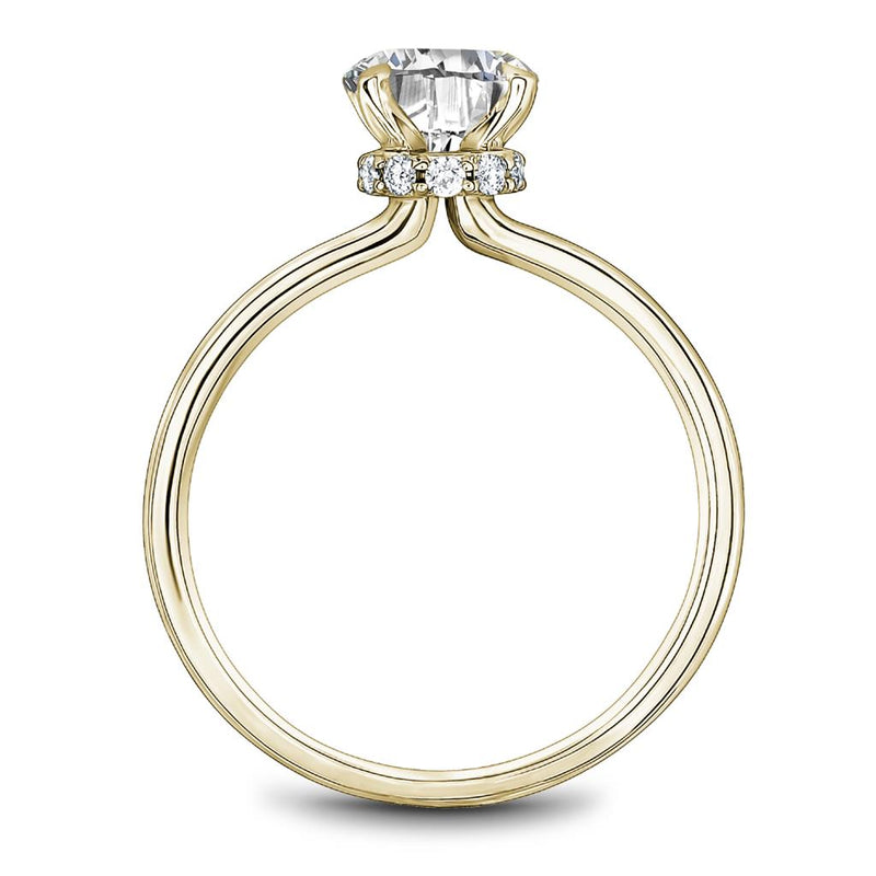 Noam Carver Solitaire Diamond Engagement Ring Setting in 14k Yellow Gold