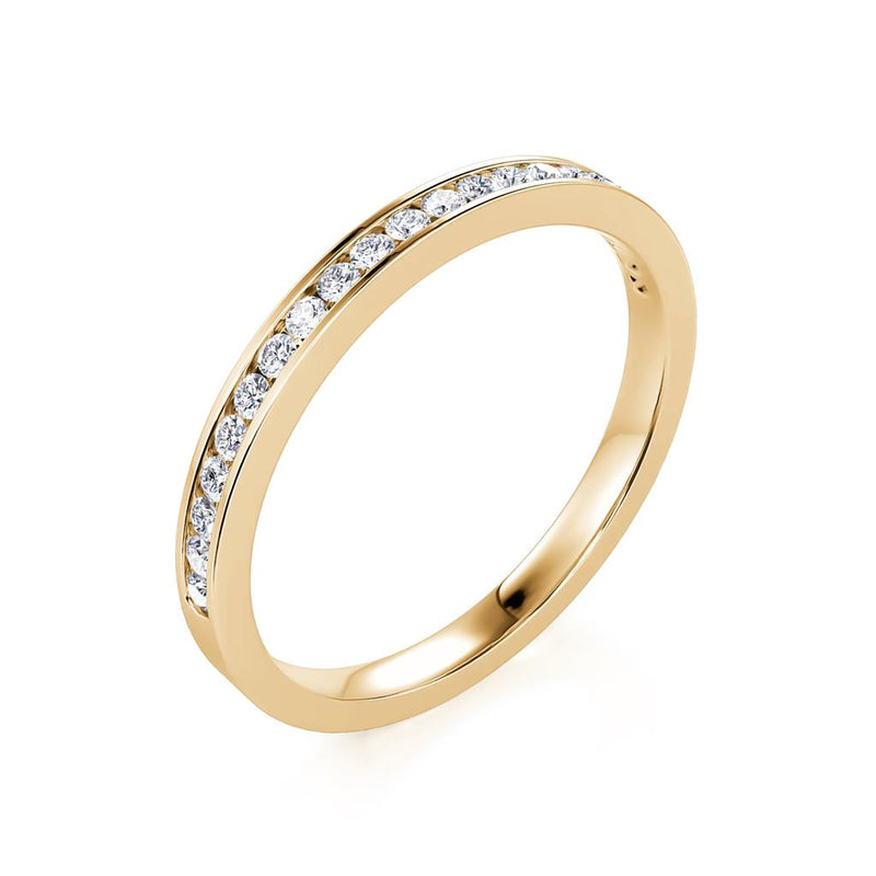 Davis Classics Women's 14k Yellow Gold Diamond Band