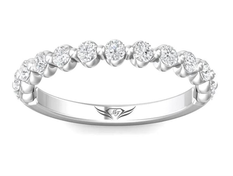 Martin Flyer Women's 14k White Gold Classic Diamond Band