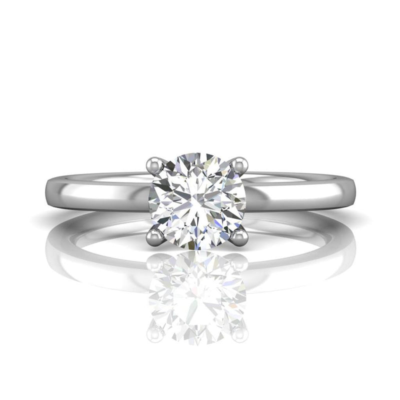 Martin Flyer Solitaire Diamond Engagement Ring Setting in 14k White Gold