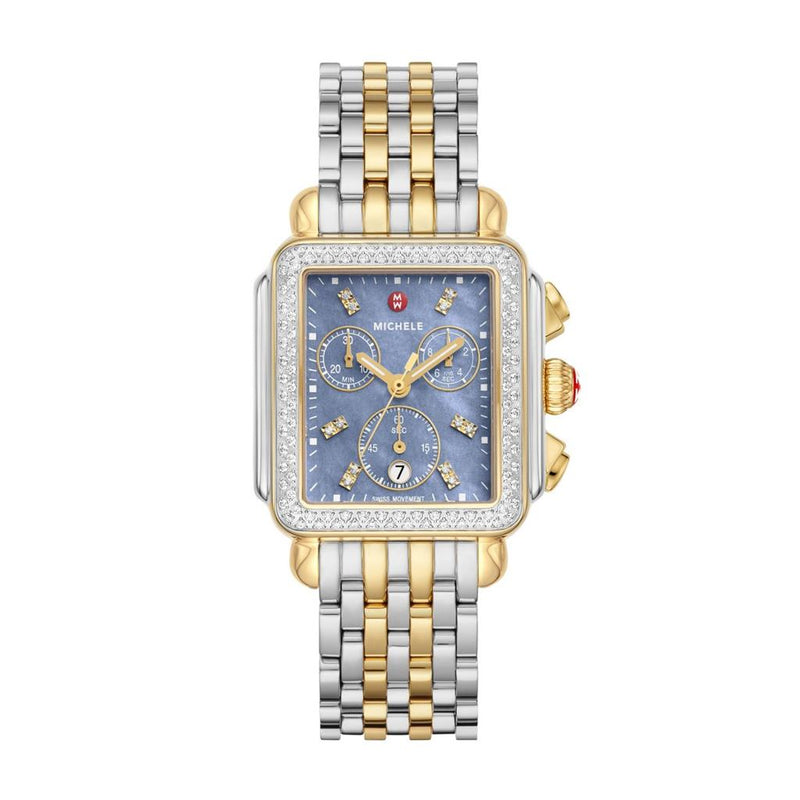 Michele Deco Two-Tone 18K Gold-Plated Diamond Watch