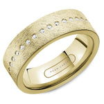 Noam Carver Men's Classic Diamond Wedding Band in 14k Yellow Gold