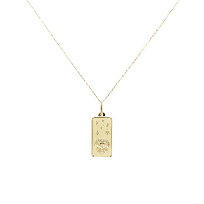 Davis Classics 14k Yellow Gold Cancer Zodiac Pendant Necklace