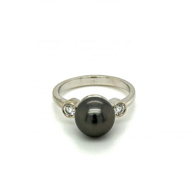 Davis Classics Multi Stone Pearl Ring in 14k White Gold