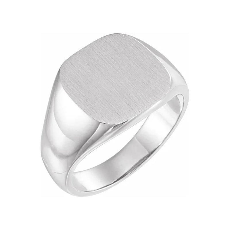 Davis Classics 
Sterling Silver Brushed Square Signet Ring