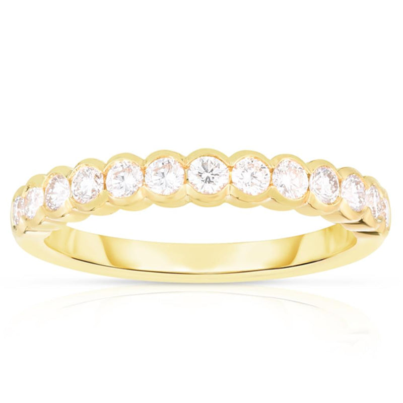 Davis Classics Women's Vintage Diamond Wedding Band in 14k Yellow Gold