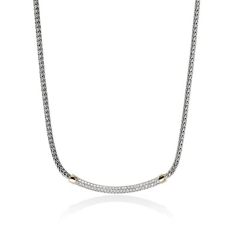 John Hardy Bar Station Diamond Necklace