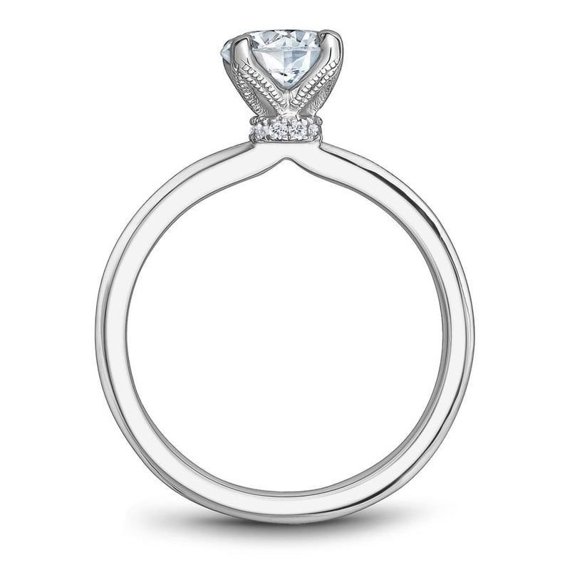 Noam Carver Solitaire Diamond Engagement Ring Setting in 14k White Gold