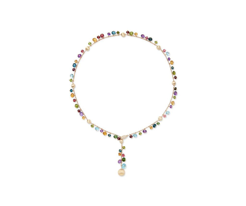 Marco Bicego Africa Collection Multi-Gemstone and Diamond Necklace in 18K Yellow Gold