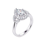 Davis Classics Halo Diamond Engagement Ring Setting in 14k White Gold