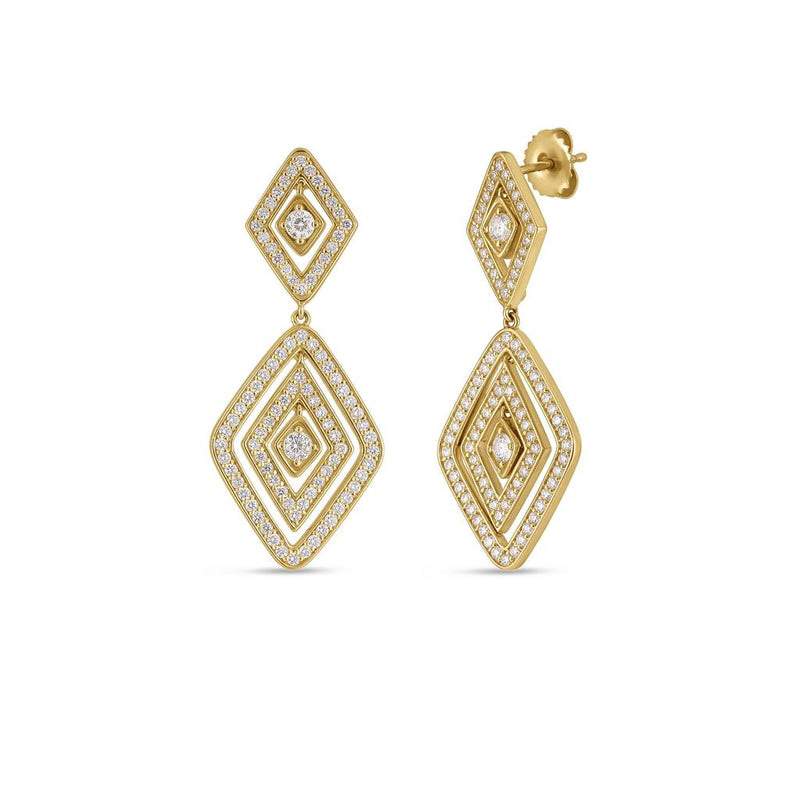 Roberto Coin 18k Yellow Gold Diamante Collection Drop Earrings