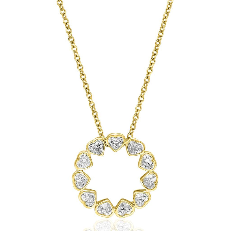 Davis Classics Heart Circle Diamond Pendant