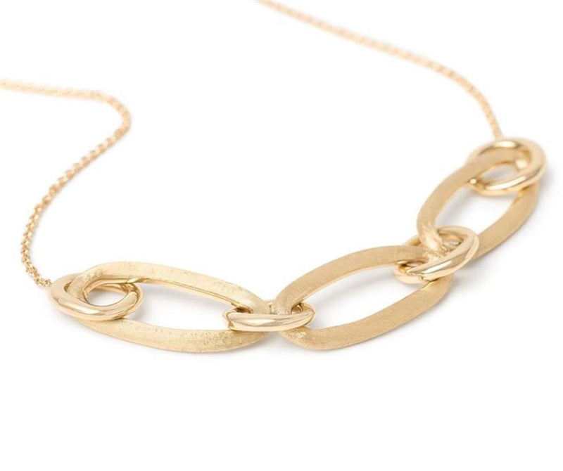 Marco Bicego 18k Yellow Gold Jaipur Gold Collection Mixed Link Half Collar Necklace