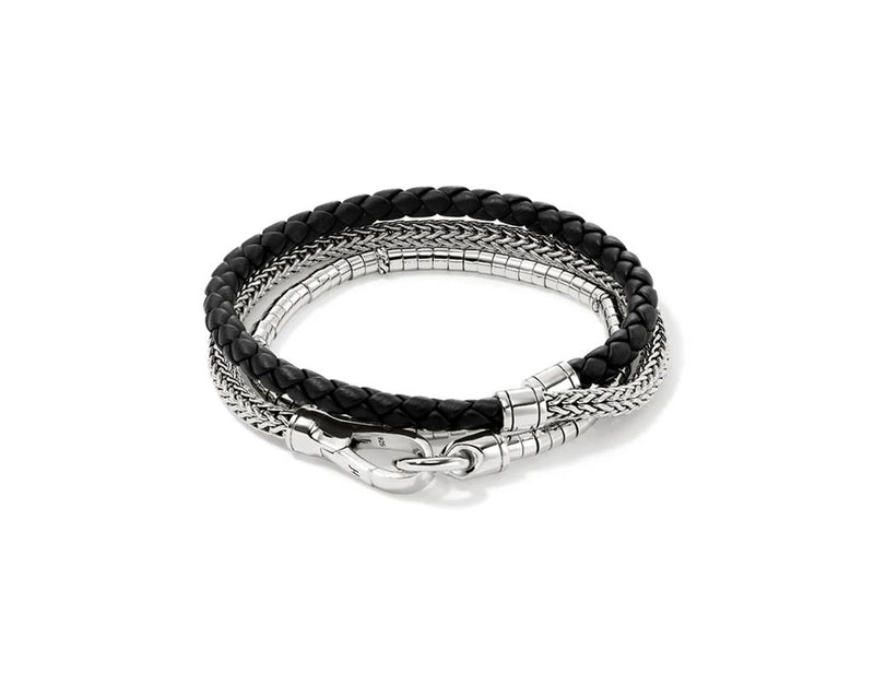 John Hardy Heishi Chain Wrap Sterling Silver Bracelet