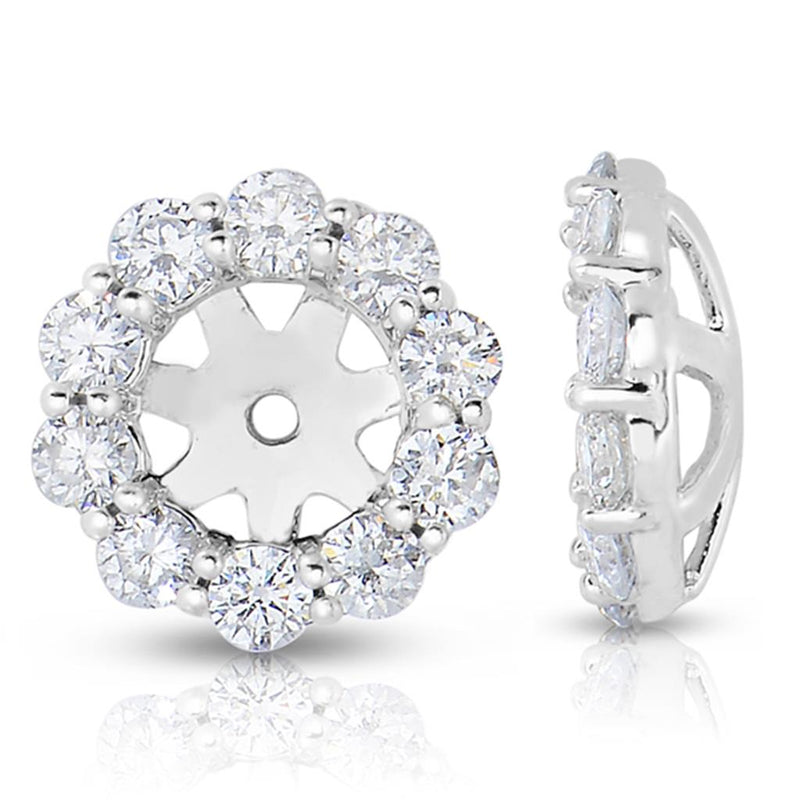 Davis Classics 14k White Gold Diamond Earring Jackets