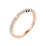 Davis Classics Women's 14k Rose Gold Diamond Band