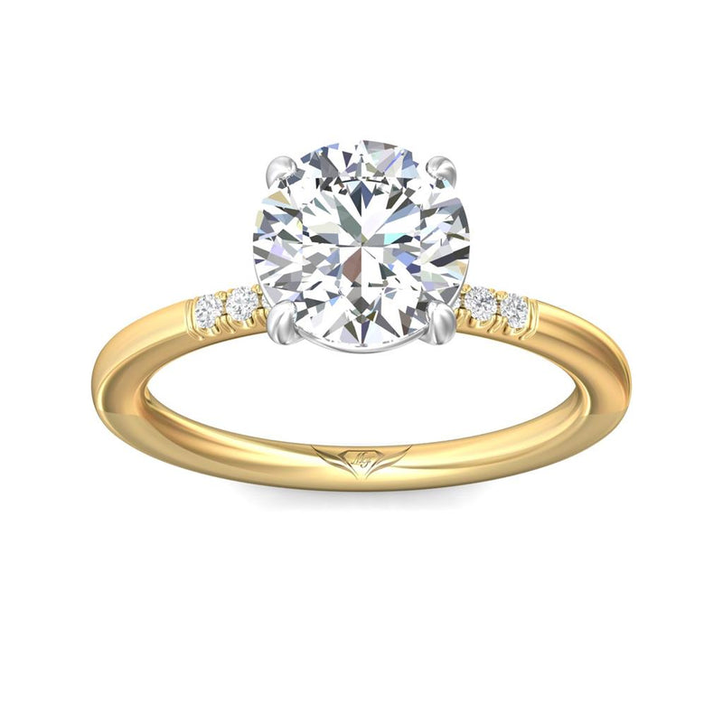 Martin Flyer 14k Yellow Gold Split Prong Semi Mount Engagement Ring Setting