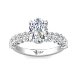 Martin Flyer Hidden Halo Diamond Engagement Ring Setting in 14k White Gold