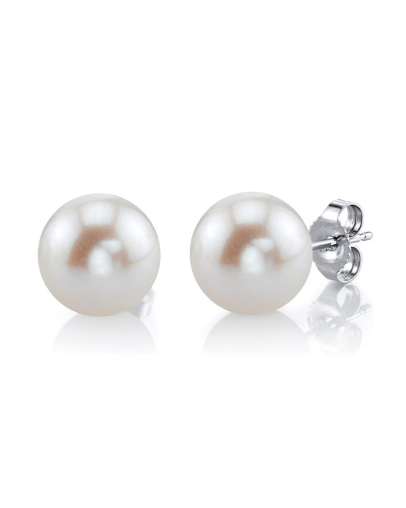 Davis Classics 14k White Gold Akoya Pearl Stud Earrings