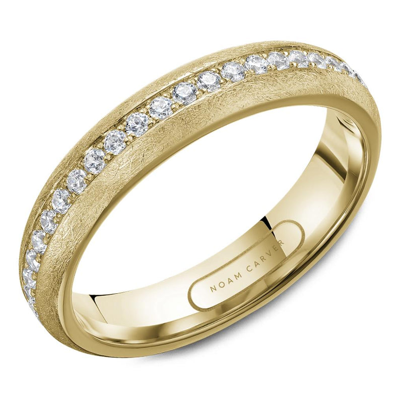 Noam Carver Men's 14k Yellow Gold Eternity Diamond Wedding Band