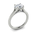 Vlora 14k White Gold Solitaire Collection Oval East/West Diamond Engagement Ring