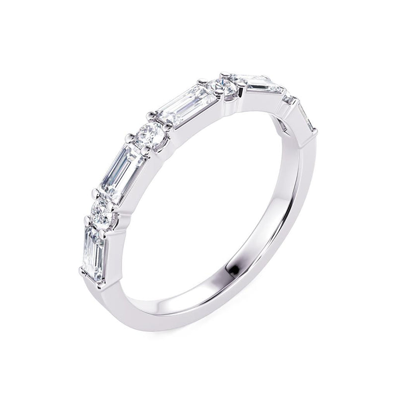 Davis Classics Women's 14k White Gold Stackable Diamond Band