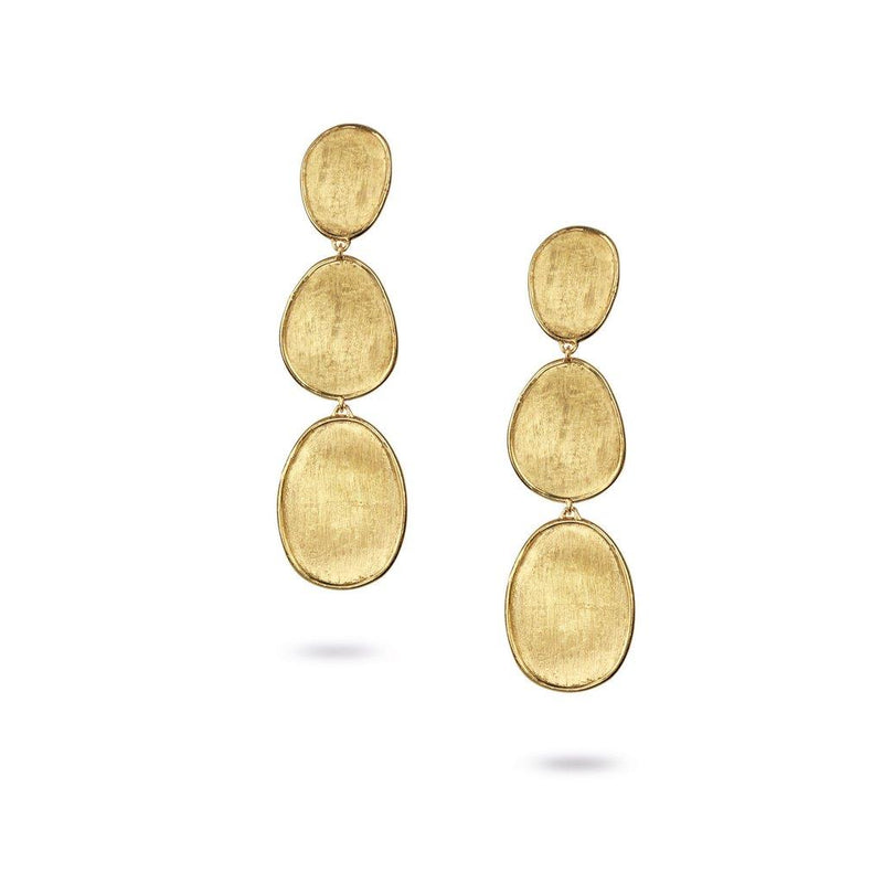 Marco Bicego 18k Yellow Gold Lunaria Collection Small Triple Drop Earrings