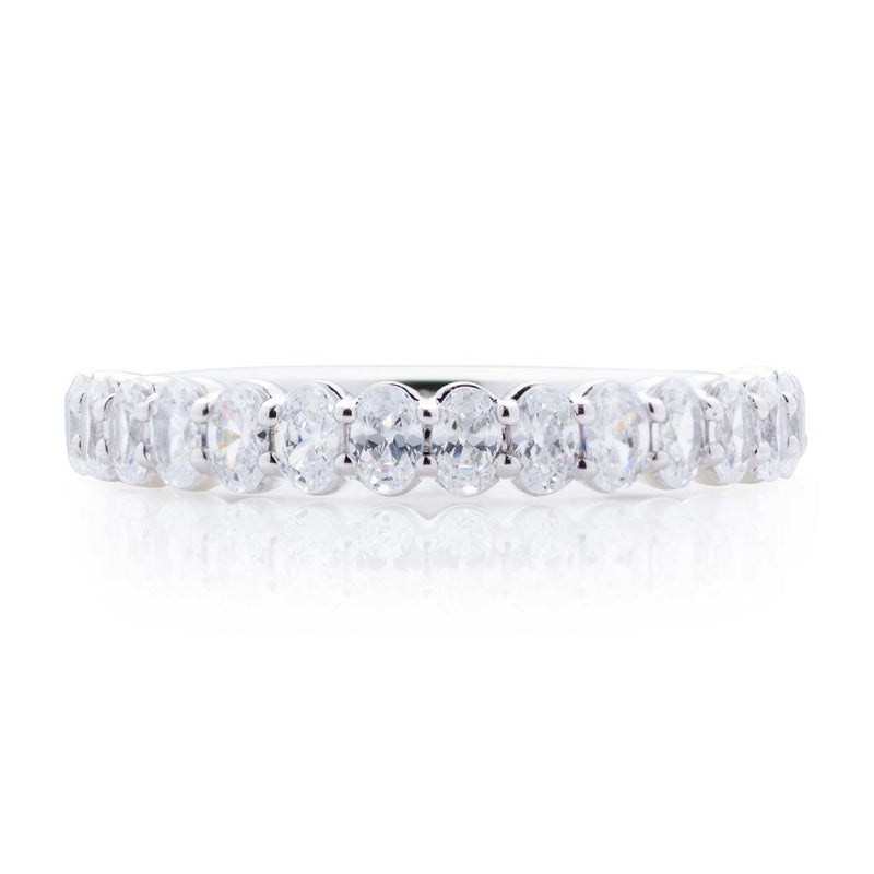 Davis Classics Women's Classic Diamond Wedding Band in 14k White Gold