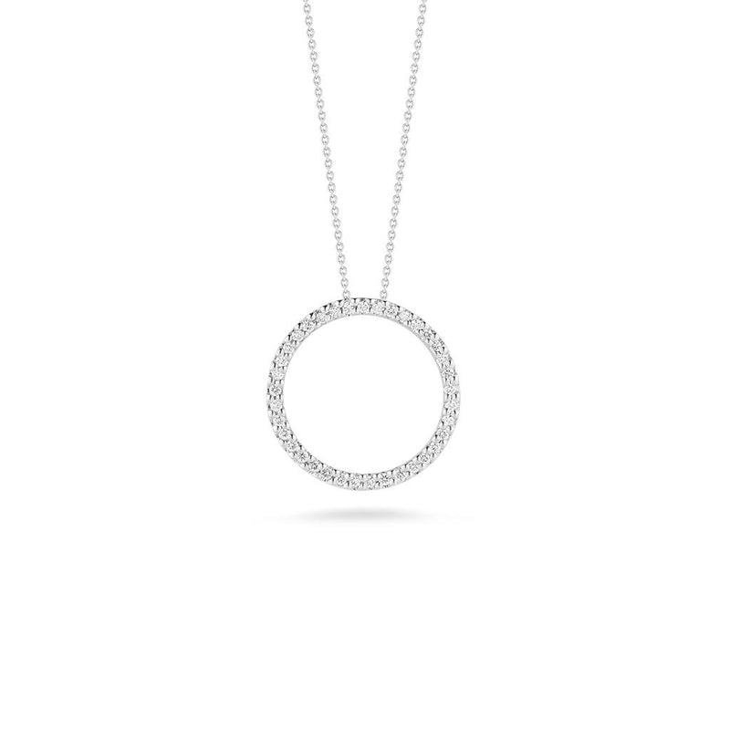 Roberto Coin 18k White Gold Tiny Treasures Collection Circle of Life Diamond Pendant