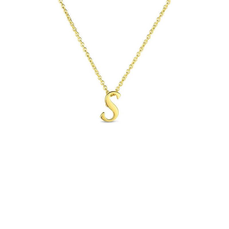 Roberto Coin 18k Yellow Gold Tiny Treasures Collection Initial S Pendant