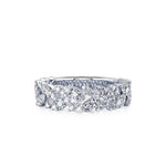 Davis Classics 14k White Gold Marquise Leaf Design Diamond Band