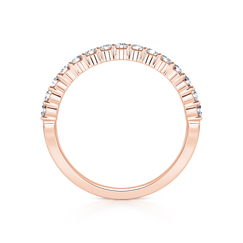 Davis Classics Women's 14k Rose Gold Diamond Band