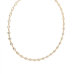 Davis Classics 14k Yellow Gold Endless Diamond Marquise Station Necklace