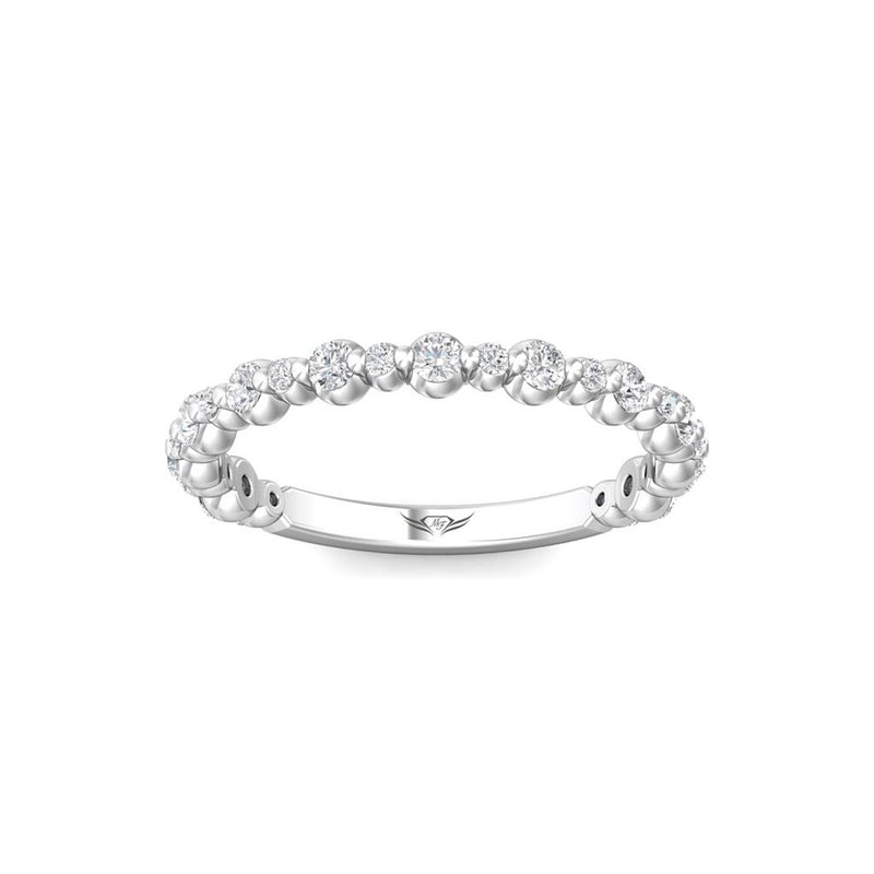 Martin Flyer Women's Stackable Diamond Wedding Band in 14k White Gold