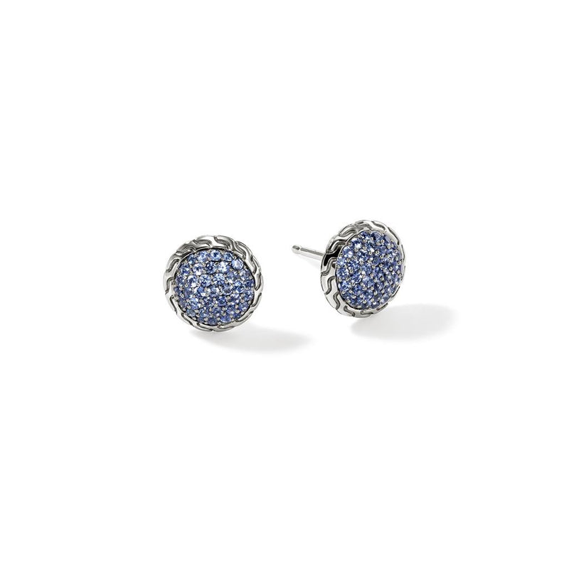 John Hardy Essential Pavé Sapphire Stud Earring