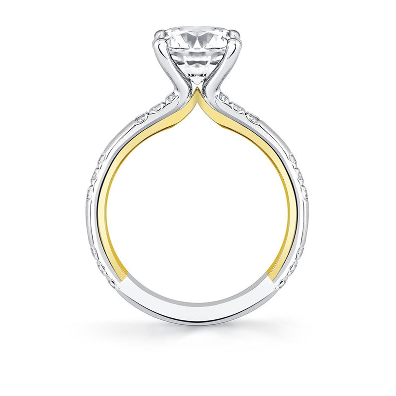 Sylvie 14k White and Yellow Gold Engagement Ring Setting