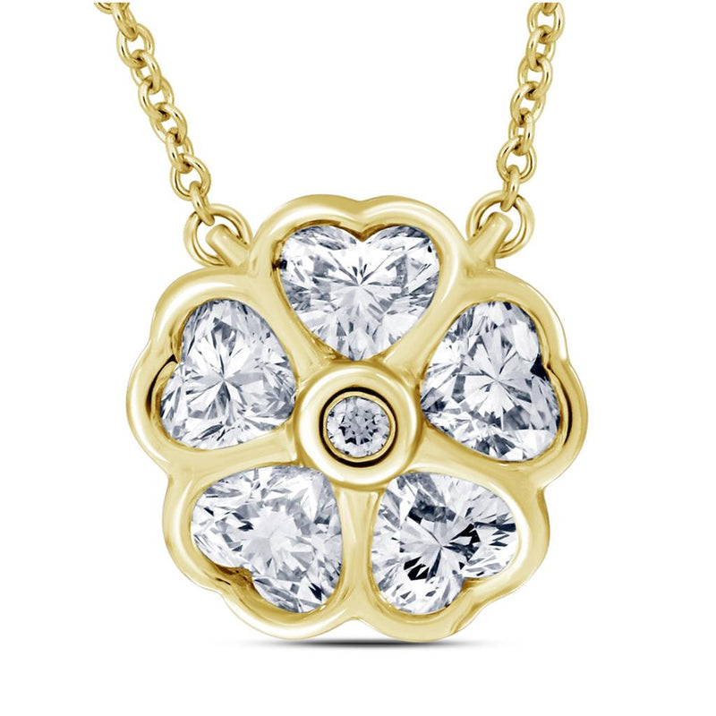 Davis Classics Clover Novelty Diamond Necklace