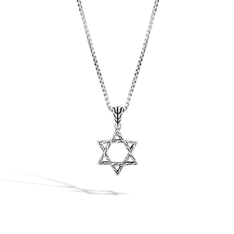 John Hardy Sterling Silver Star of David Pendant Necklace